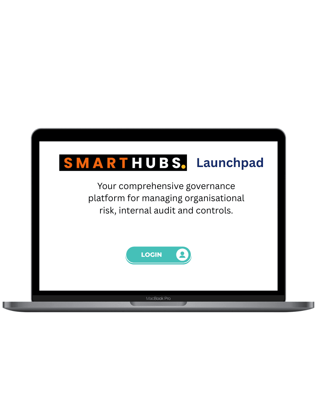 MacBook mockup showing SmartHubs interface